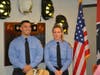 New Westport Firefighters Timothy Izzo, left, and Chelsea Curreri