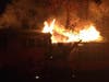 The scene of a house fire on Ravenwood Road in Norwalk.