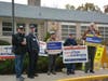 Westport candidates in front of Coleytown Elementary School, where Districts 3 and 8 voted on Tuesday, Nov. 5, 2019.