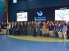 Group shot of the political leaders and Maritime Aquarium officials and staff.