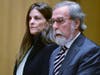 Michelle Troconis and her attorney, Andrew Bowman, at Friday's hearing. Press pool photo