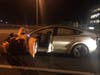Tesla Model 3 that crashed into the back of a Connecticut State Police cruiser in Norwalk on Dec. 7.