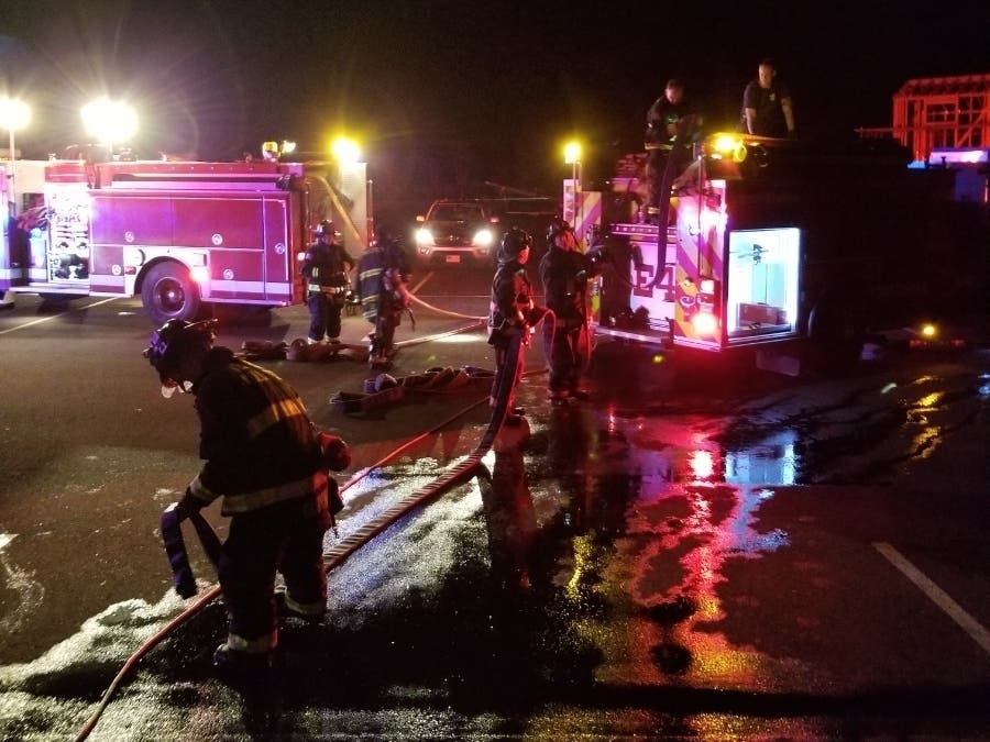 Westport firefighters battled a commercial building fire on Dec. 23.