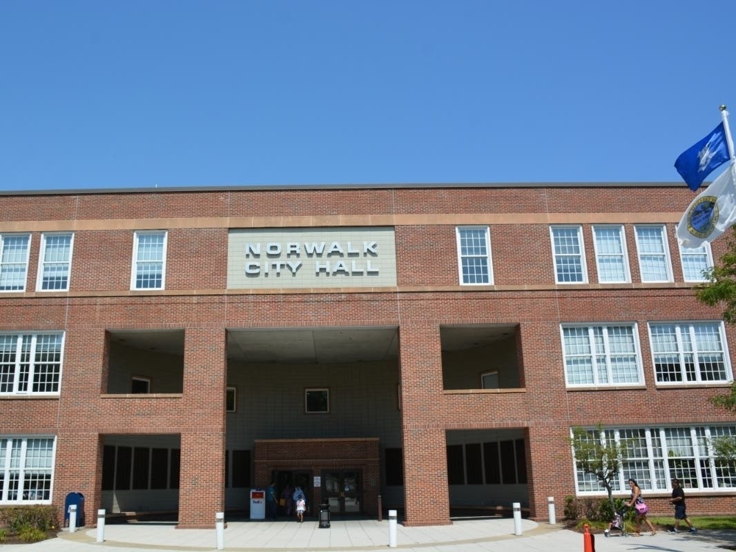 Norwalk officials are closely monitoring the coronavirus, according to Mayor Harry Rilling. (Patch file photo of Norwalk City Hall)