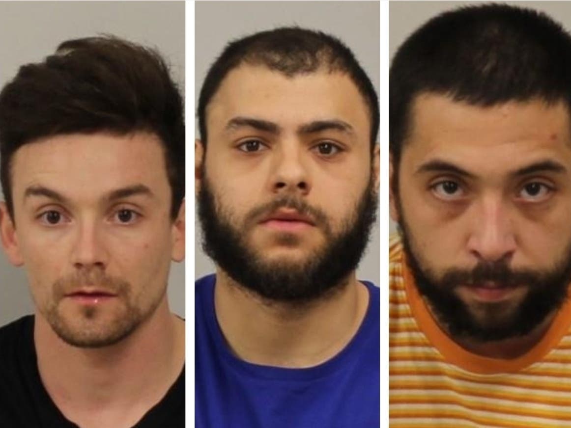 From left, Franco Saladrigas-Garcia, Nester Sotillo and Aldo Athanasopoulos. Saladrigas-Garcia is accused of stealing $60,000 worth of jewelry from a Westport home; Sotillo and Athanasopoulos also were arrested with him on separate charges.