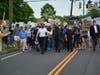 Thursday's peaceful protest in New Canaan calling for an end to racism and police brutality, and calling for justice for George Floyd and Breonna Taylor.