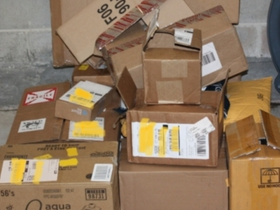 Fairfield police said they found an "overwhelming" number of stolen packages in a vehicle Monday.