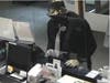 One of the suspects from the armed robbery Wednesday of the People's United Bank on Main Street in New Canaan.