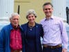 Jen Tooker with her father, Bob Salmon, and her husband, Mo Tooker.
