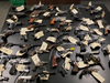 Some of the firearms turned in to the Newtown police during Saturday's statewide gun buyback effort.