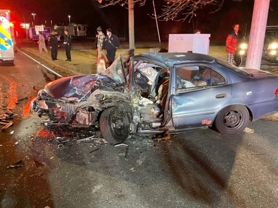 A person was killed Sunday night in a two-vehicle crash in Norwalk, according to police and fire officials.