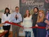 From left, Fairfield Chamber of Commerce President & CEO Beverly Balaz; Fairfield Community & Economic Development Director Mark Barnhart; KISSOAPERY owners Nicole & Louis Georgakis; and FC & ED Marketing Coordinator Mary Alice Limperopulos.