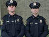 Trumbull police recruits Colin Markus, left, and Jack Kingdon