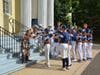 The 2022 state champion Westport 11U District All-Star Baseball Team receiving commendations from First Selectwoman Jennifer Tooker.