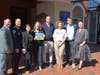 First Selectwoman Brenda Kupchick is joined by members of the Fairfield-Kostiantynivka Sister City Steering Committee and Ukraine Aid International, Inc. Thursday at a kickoff event for the Oct. 27 Ukrainian fundraiser.