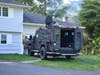 Two members of the Southwest Regional Emergency Response Team during a hostage training exercise in Westport on Wednesday.