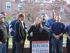 Fairfield First Selectwoman Brenda Kupchick during a news conference Tuesday, during which Kupchick and Selectman candidate Brian Farnen received the Fairfield Police Union endorsement.