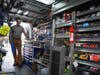 Mechanic Mike Conlan inside the fully equipped Cycl Crft repair van.