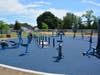 The new adult outdoor fitness center at the Bigelow Center for Senior Activities in Fairfield.