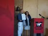 Decorated Short Track Speedskater Kristen Santos-Griswold, left, and Fairfield First Selectperson Christine Vitale at Fairfield Warde High School when the town proclaimed March 24, 2026, "Kristen Santos-Griswold Day."