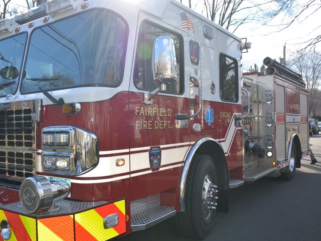 Three vehicles were damaged Monday in a fire in the parking lot of The Edge Fitness Club on Kings Highway in Fairfield.