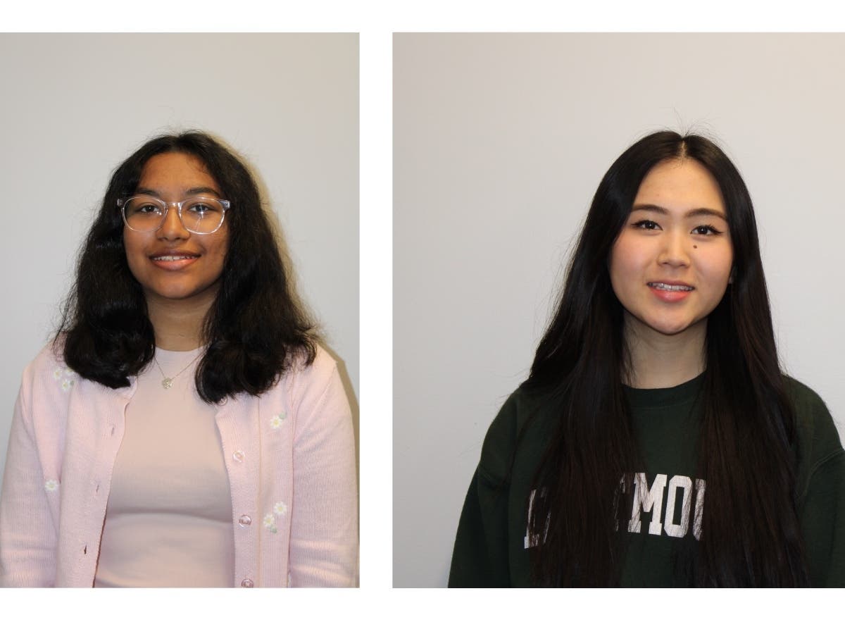 Staples High School named Isabel Jo, right, valedictorian, and Uma Choudhury salutatorian for the Class of 2026.