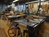Some of the machines in the Fairfield Warde Woodshop.