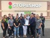Pictured: Legislator Anker joins Coram Stop & Shop Manager Katherine Pastore and employees to present a proclamation for their commitment to the community as frontline workers during the COVID-19 pandemic.