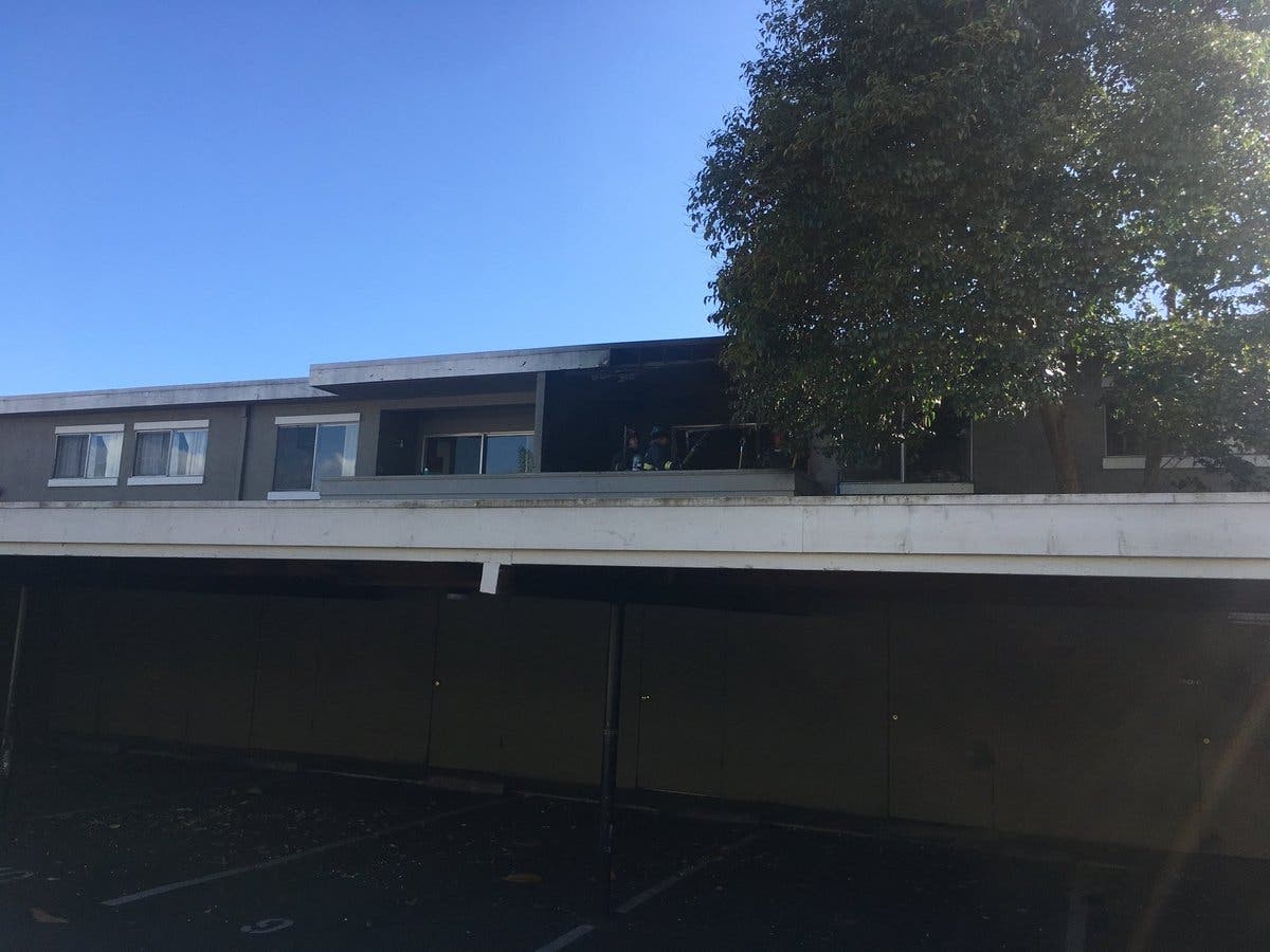 One person was injured in an apartment fire Tuesday