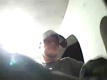 The suspect removed the surveillance camera, according to police.
