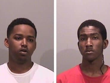 Police photos of Bryant Abernathy and Ejzon Bulter