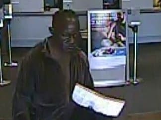 Surveillance photo of attempted bank robber