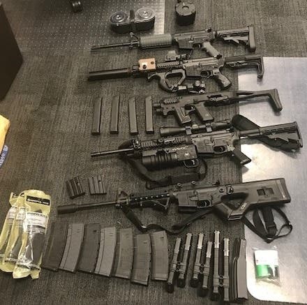Arsenal seized from a Peninsula man.