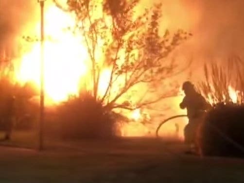 The fire was small, but intense in Alameda last Friday night