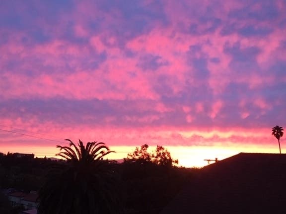 Photo of sunset taken in Piedmont, Calif. on June 27, 2019