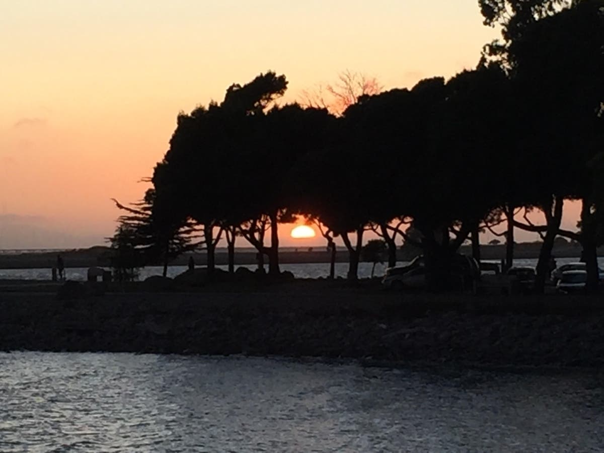 Sunset at the San Leandro Marina, San Leandro, Calif.