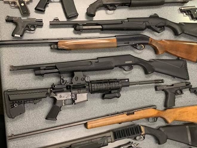Seized weapons in Union City, Calif.
