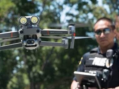 Fremont, Calif. police officer operates one of the department's eleven drones.