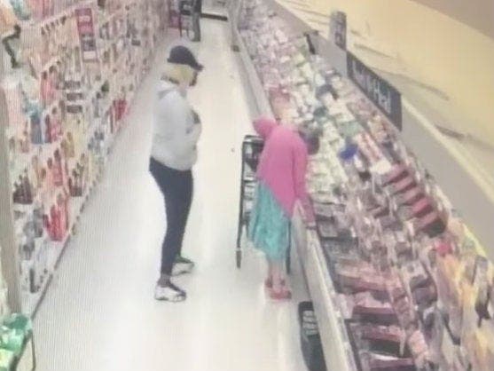 An image of the theft taken from video released by the Walnut Creek Police Dept.