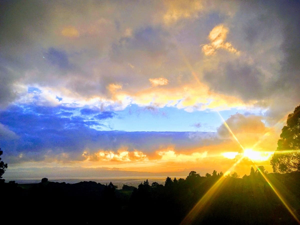 This sunset photo was taken in Hayward, Calif.