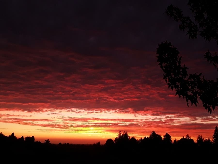 Glowing sunset taken from Antelope Hills, Fremont, Calif.