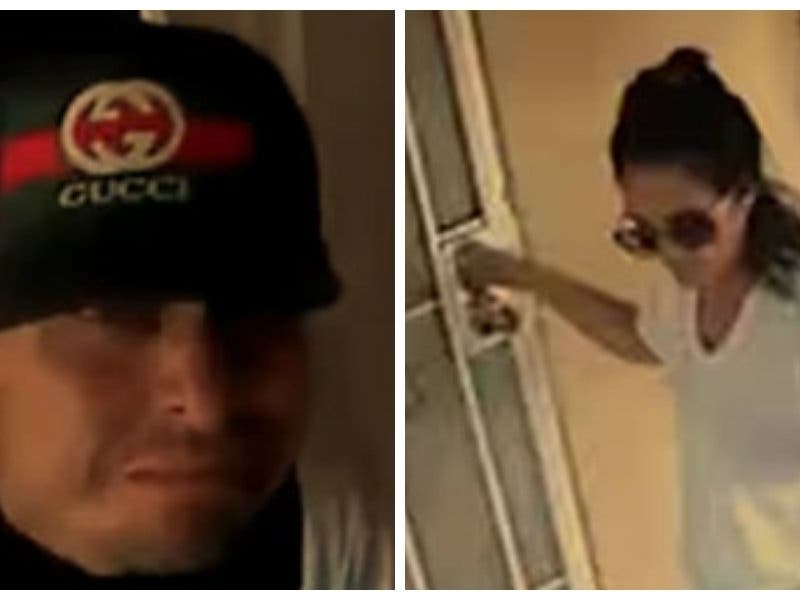 This man and woman were caught on camera stealing from a porch.