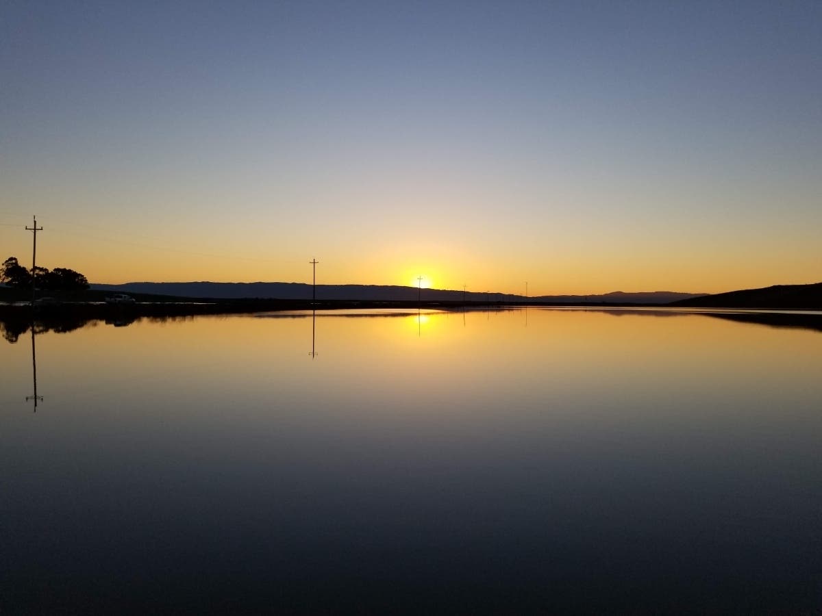 Sunset photo taken at the Don Edwards San Francisco Bay National Wildlife Refuge, Fremont, Calif.
