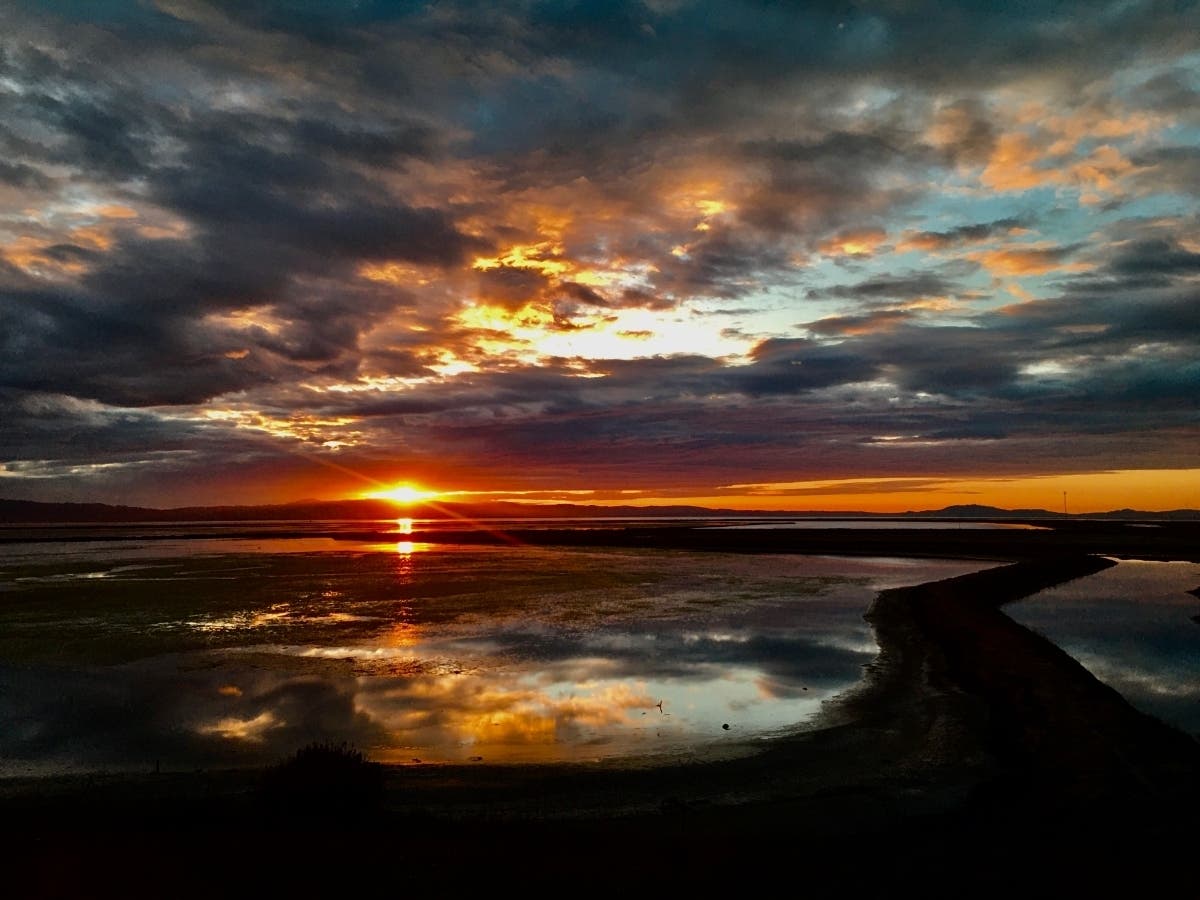A winder susnet in Fremont, Calif.