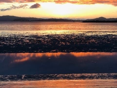Memorial Beach Sunset in Alameda, Calif.