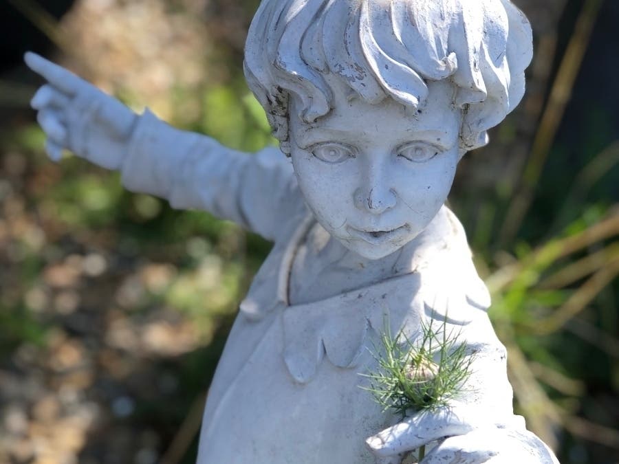 A backyard statue in San Leandro, Calif.