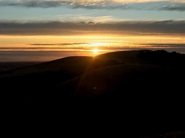 Sunset from Dry Creek Regional Park, Union City, Calif.