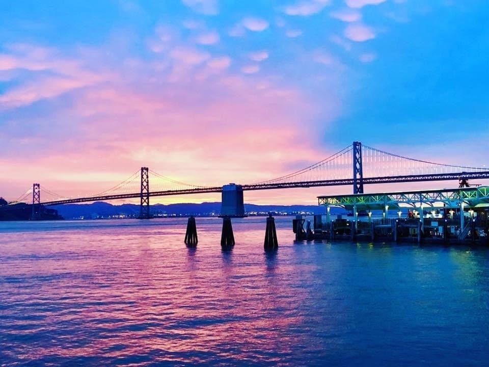 Sunrise over San Francisco Bay. Photo taken from San Francisco.