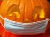 Carved pumpkin in Union City, Calif.