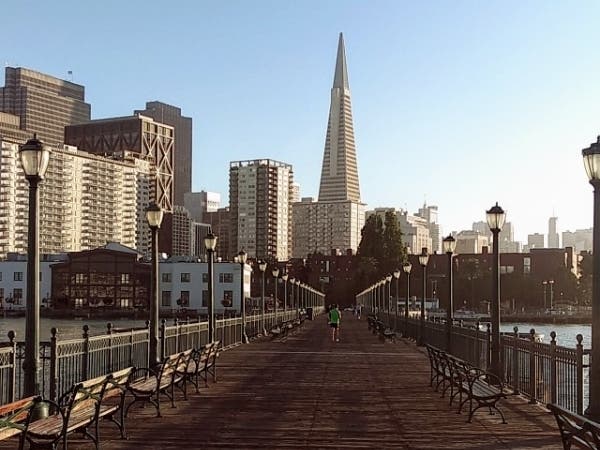 The Transamerica Pyramid from Pier 7, San Francisco, Calif.